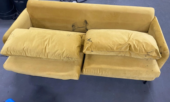 Sofa after cleaning Sofa after cleaning
