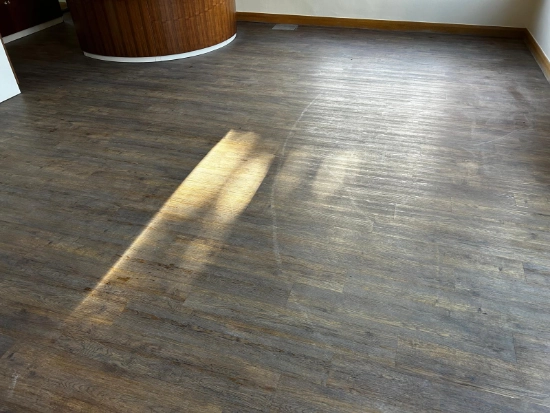 hard floor before cleaning